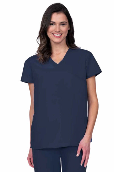 Luv Scrubs by MedWorks Women's Pocketless Mock Wrap Scrub Top (AVI) | GRE-2601