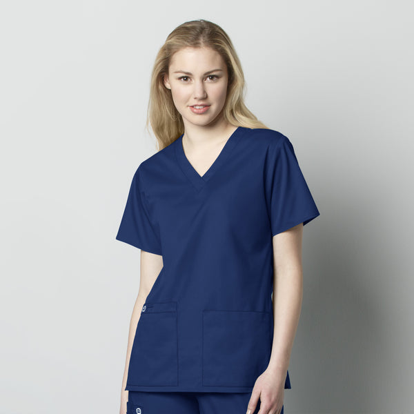 WonderWORK by WonderWink Women's V-Neck Solid Scrub Top (MAR) | 101