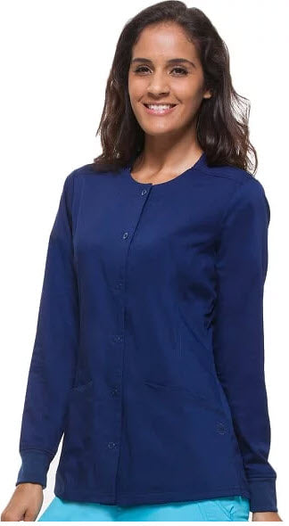 Purple Label by Healing Hands Women's Daisy Snap Warm Up Jacket (MAR2) | 5063