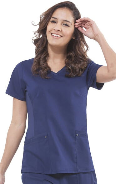 Purple Label by Healing Hands Women's Juliet V-Neck Solid Scrub Top (MAR) | 2245