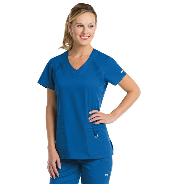 41447 - Active by Grey's Anatomy Women's V-Neck Solid Scrub Top (KEC)