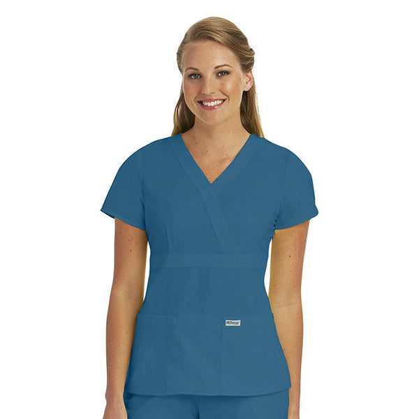 4153 - Grey's Anatomy Women's Mock Wrap Top (CU)