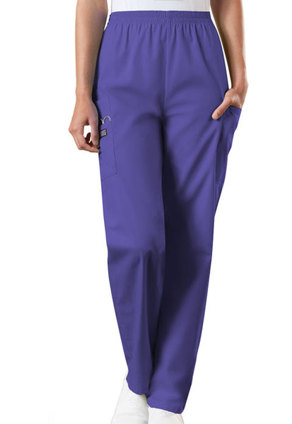 4200 TALL- Cherokee Workwear Originals Women's Scrubs Elastic Waist Utility Scrub Pants (JH)