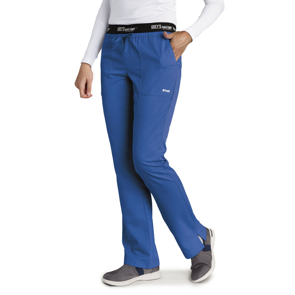 4275 - Active by Grey's Anatomy Women's Logo Elastic Drawstring Waist Scrub Pant (KEC)