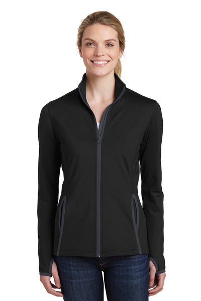 LST853 - Sport-Tek® Ladies Sport-Wick® Stretch Contrast Full-Zip Jacket (KEC)