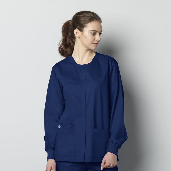 WonderWORK Unisex Snap Front Scrub Jacket (MAR) | 800