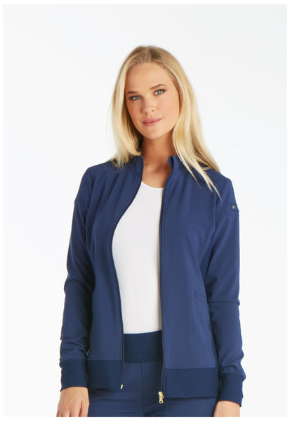 iflex by Cherokee Women's Zip Front Warm-Up Solid Scrub Jacket (MAR2) | CK303