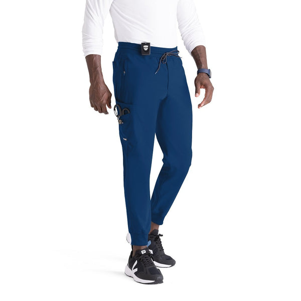 Grey's Anatomy Spandex-Stretch Men’s Zip-Fly 5-Pocket Murphy Jogger Scrub Pant (MAR2) | GRSP550