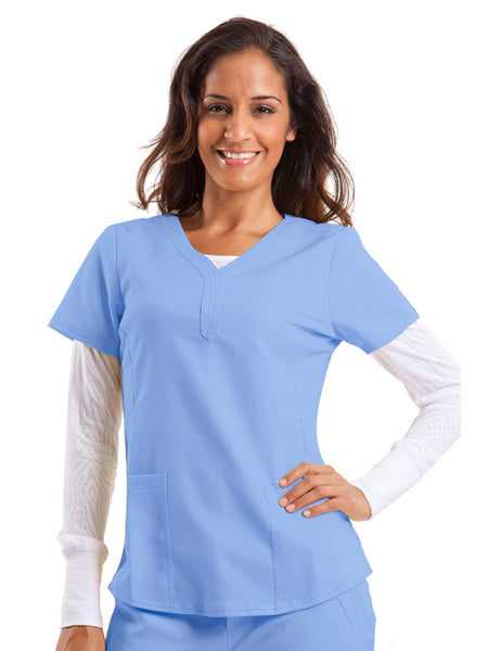 Purple Label by Healing Hands Women's Jane Y-Neck Solid Scrub Top (CCHN) | 2167