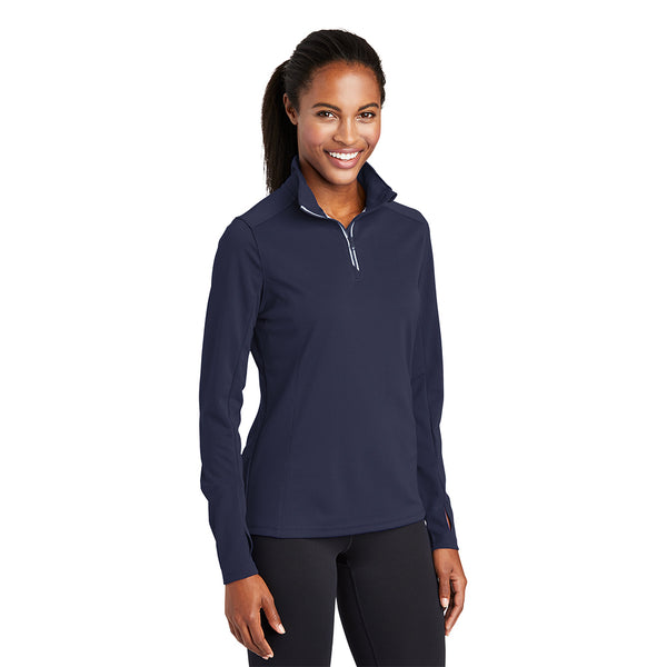 Sport-Tek® Ladies Sport-Wick® Textured 1/4-Zip Pullover (MAR) | LST860