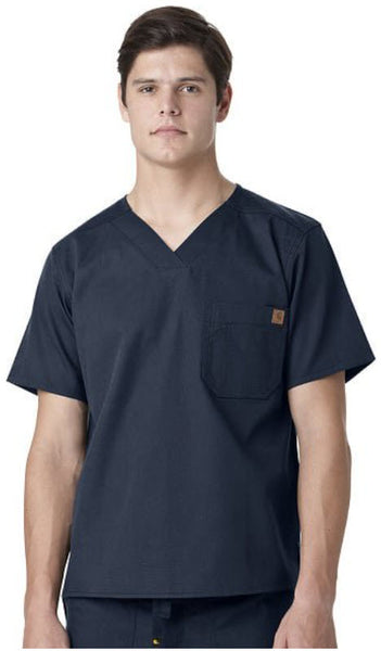 Carhartt Ripstop Men's V-Neck Utility Solid Scrub Top (MAR) | C15108
