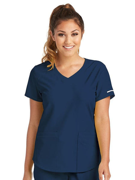 Skechers Women's Vitality V-neck Scrub Top (MAR) | SK101