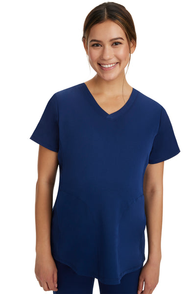 HH Works by Healing Hands Women's Mila Maternity Solid Scrub Top (MAR) | 2510